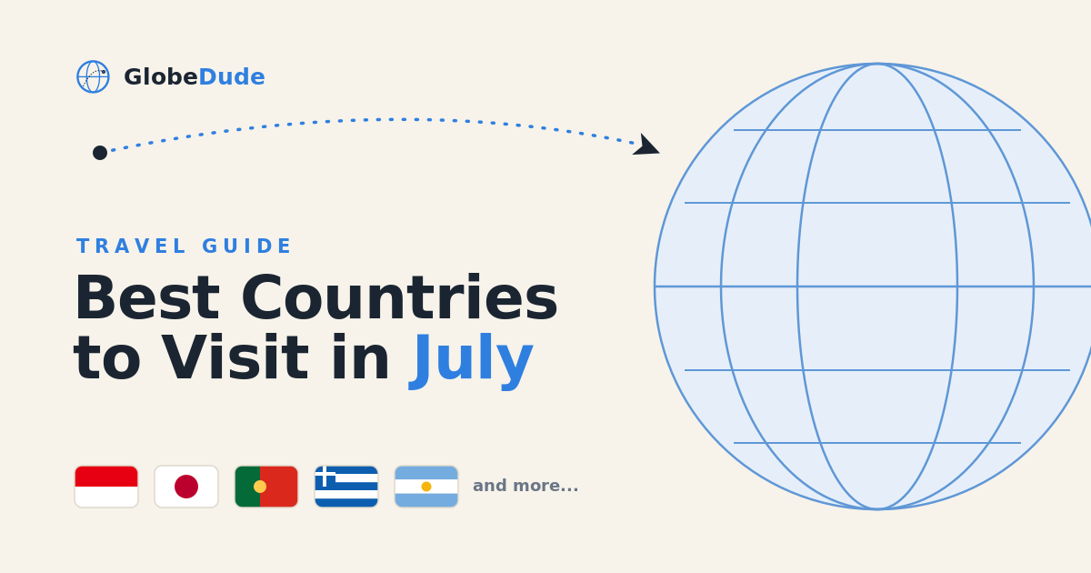 Best countries to visit in July 2026 — GlobeDude travel guide