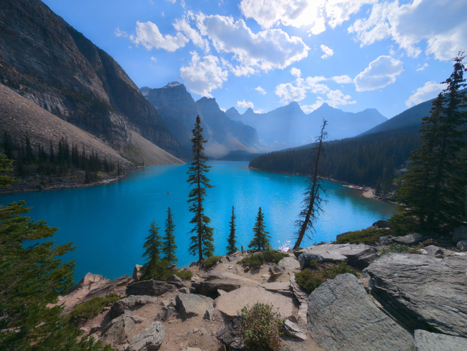Canada mountains and lake in summer