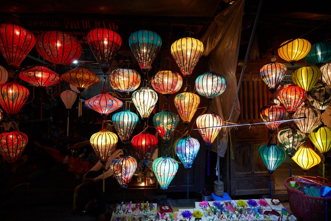Colourful lanterns at Hoi An night market, Vietnam