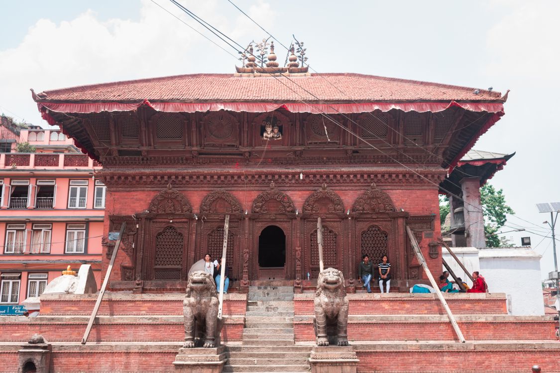 A historic temple in Kathmandu Durbar Square, Nepal